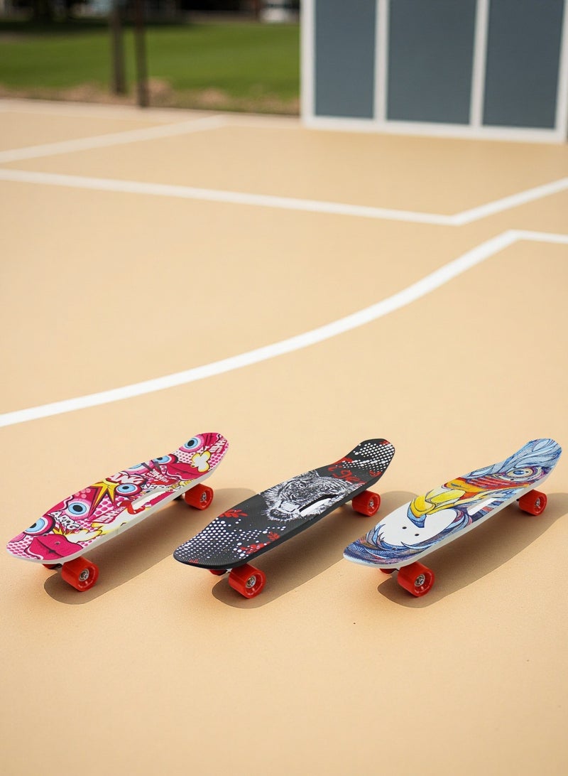 إيزي فيتشور لوح تزلج إيزي فيوتشر للأطفال، لوح بيني كروزر للأولاد والبنات من عمر 6 إلى 12 عامًا، لوح تزلج صغير كامل للشباب والمراهقين والمبتدئين، يتضمن معدات حماية كاملة. - Image 4